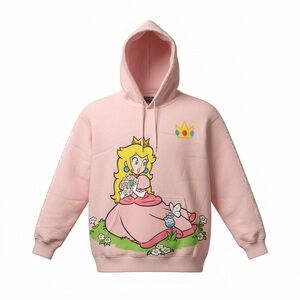 Nintendo Pink Hoodie with Jumbo Princess Graphic Size Small